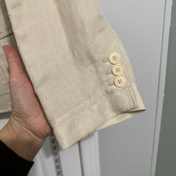 Lafayette 148 Linen Utility Jacket size 16 beige - Picture 2 of 9